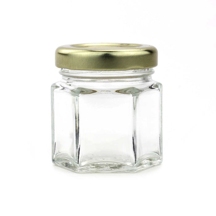 Glass Hexagon Jar