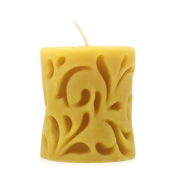 The Candle Works Casted Cylinder Beeswax Candle Dancing Bee Equipment