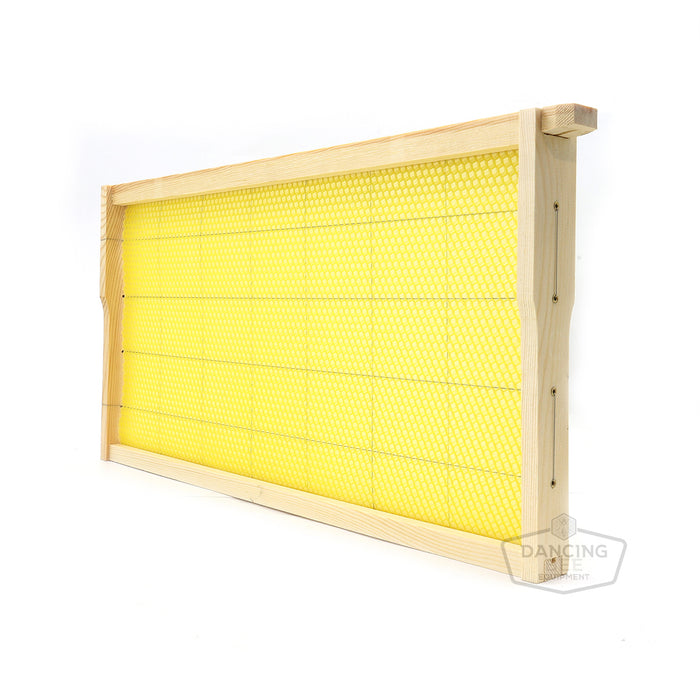 Dancing Bee | Assembled Beeswax Frame | Deep