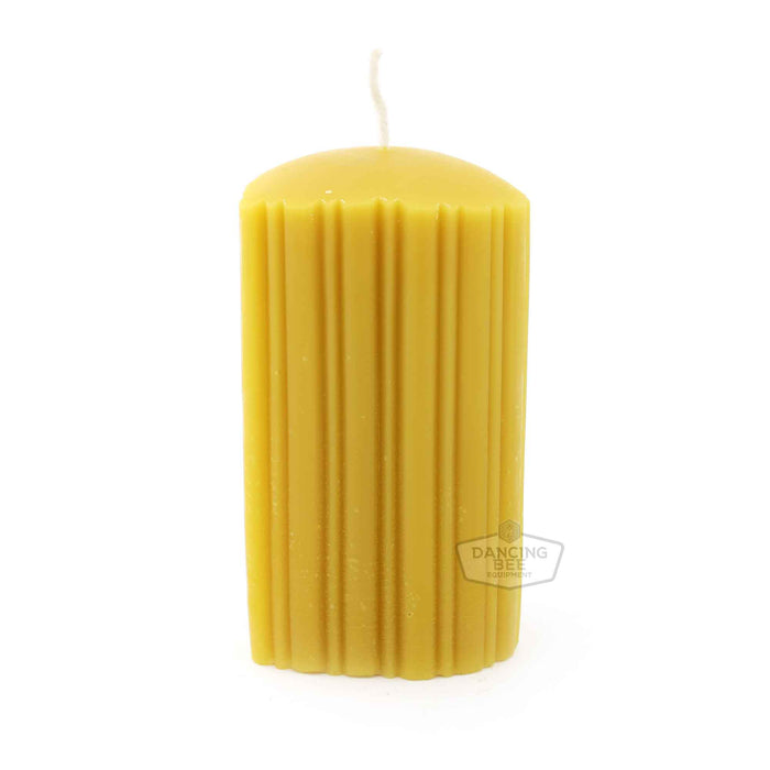 The Candle Works | Fluted Heart Pillar | Beeswax Candle