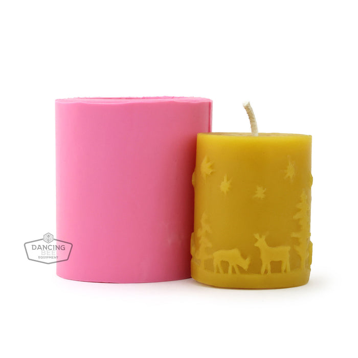 Busy Bee | Winter Scene Pillar Candle Mould | 2.2" x 2.8"