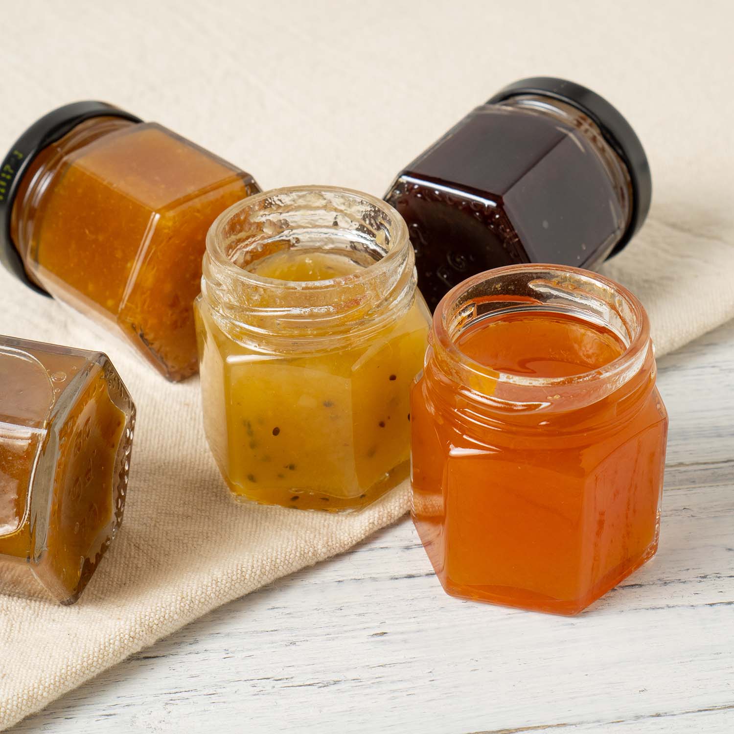 Glass Hexagon Jar | 45 ml (case of 24 jars)