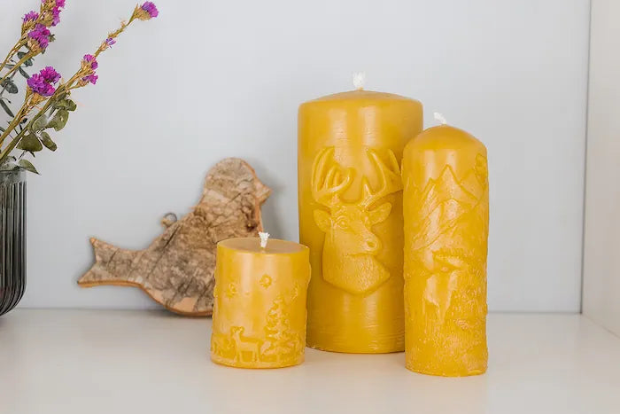 Finished Candles – Ready-to-Use Beeswax Candles