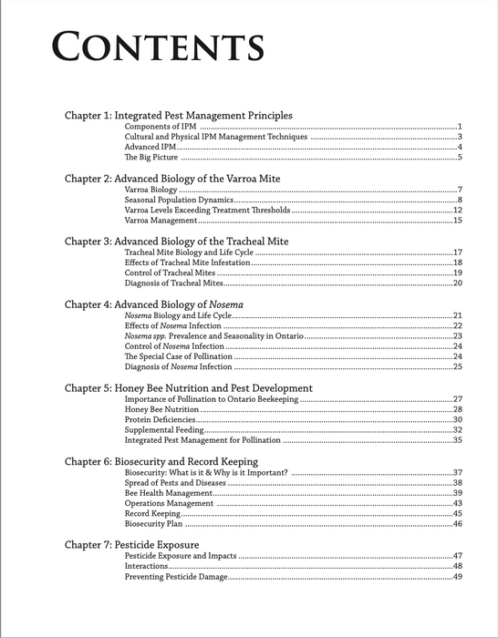 Advanced Integrated Pest Management For Beekeeping In Ontario | Book