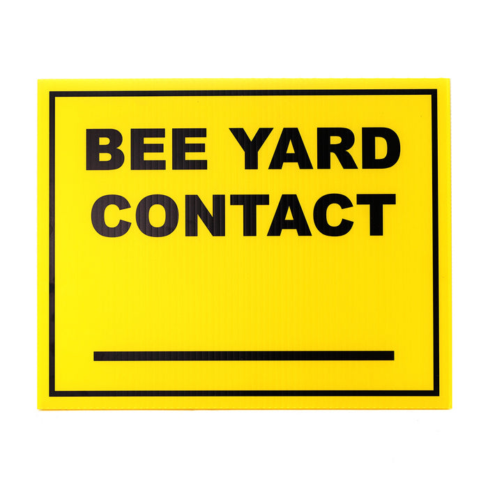 Bee Yard Contact | Sign