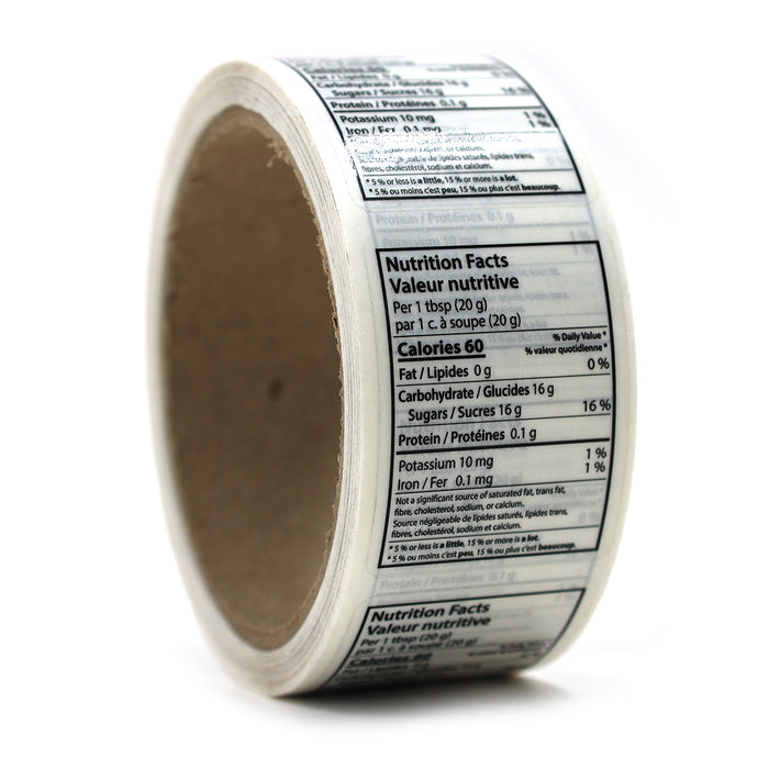Honey Nutritional Labels | Roll of 250