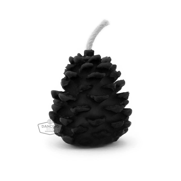 The Candle Works | Pinecone Beeswax Candle | Black Small
