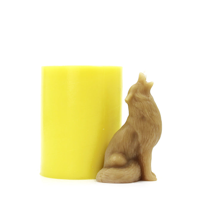 Candle Flex | Howling Wolf Candle Mould | 2.5 x 5.5"