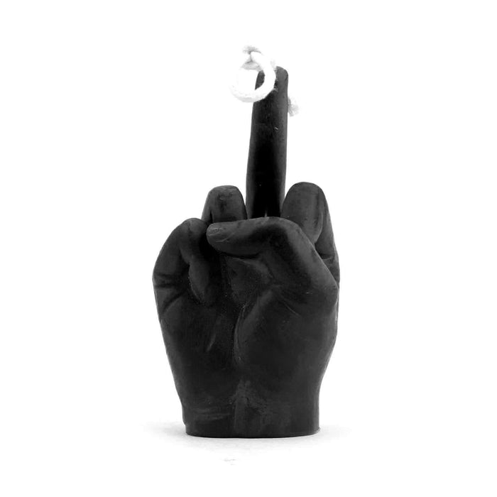 The Candle Works | Middle Finger Beeswax Candle | Black