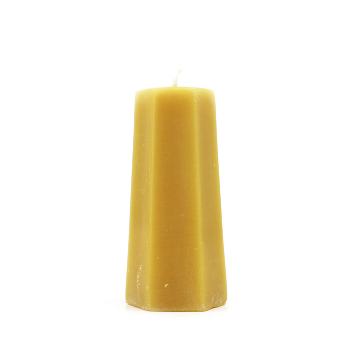 The Candle Works |Tapered Hexagon 5" | Pure Beeswax Candle