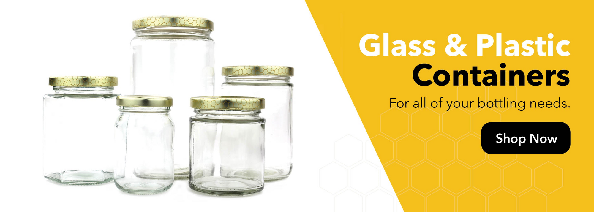 Glass and plastic honey containers