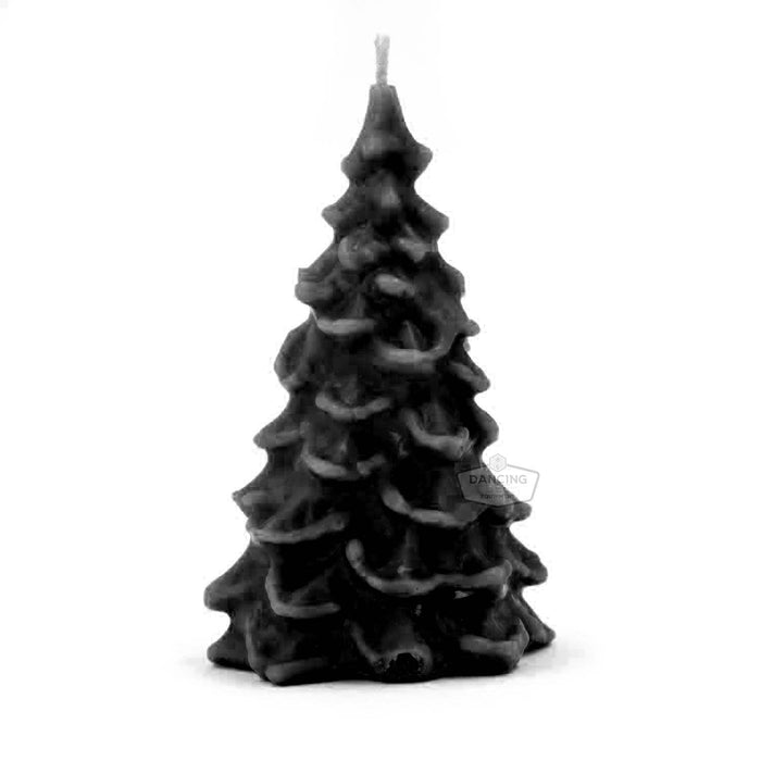 The Candle Works | Christmas Tree Beeswax Candle | Black Large