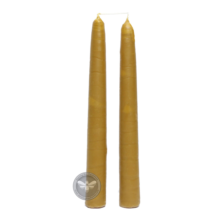 Dancing Bee Apiary | Hand-Dipped Beeswax Taper Candles | 10"