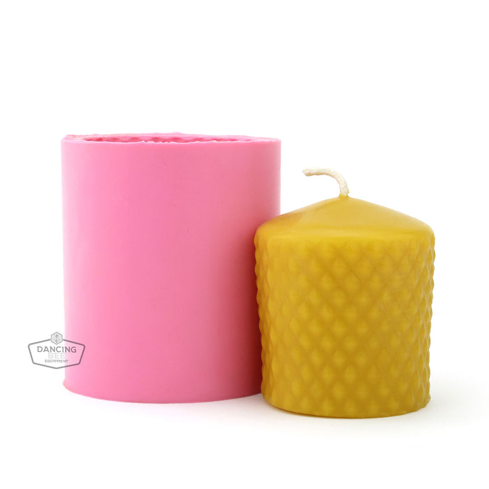 Busy Bee | Diamond Pillar Candle Mould | 2.75" x 3"