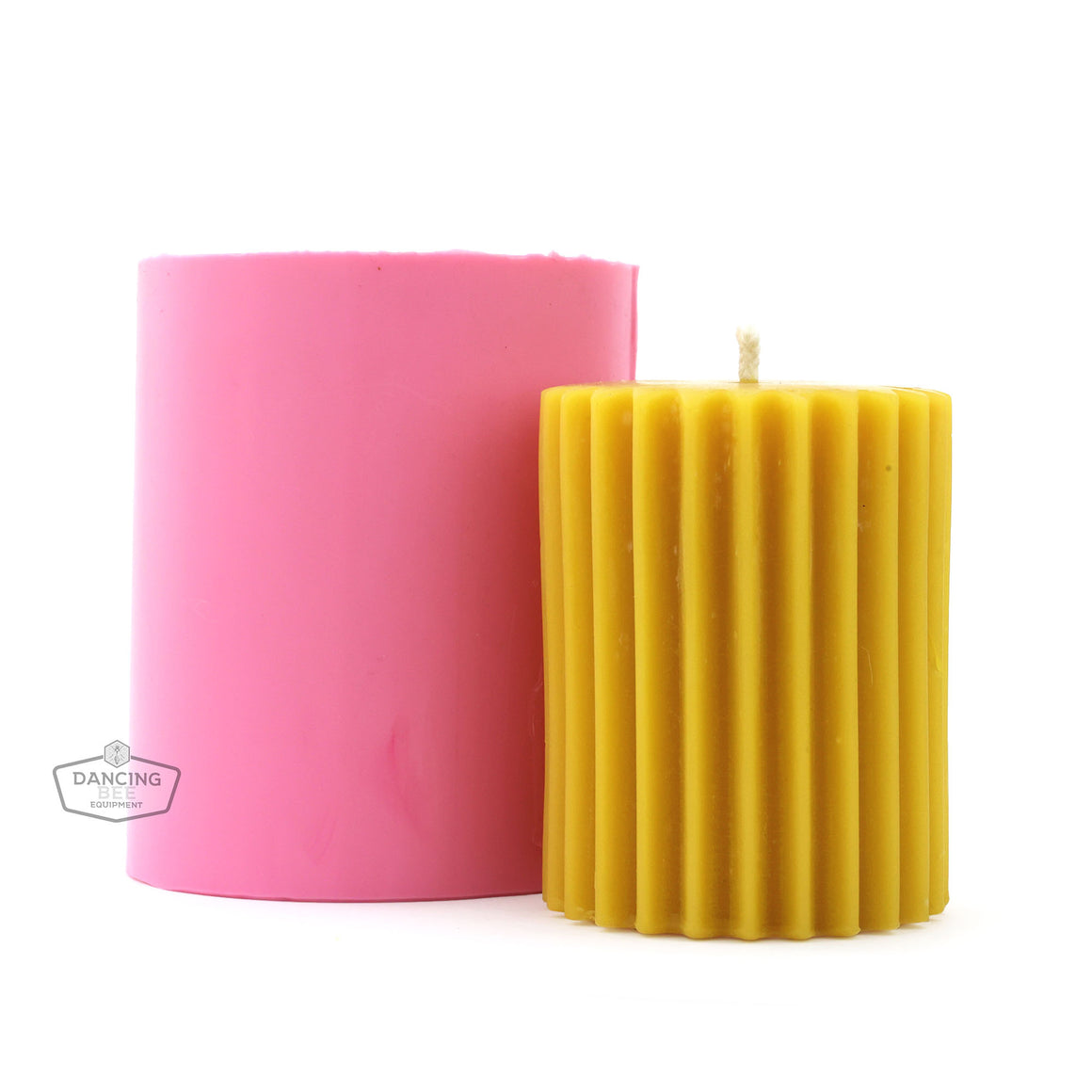 Busy Bee | Fluted Pillar Candle Mould | 2.5" x 3.5"