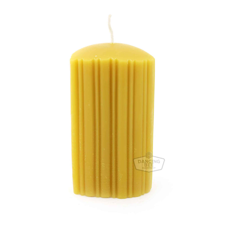 The Candle Works | Fluted Heart Pillar | Beeswax Candle