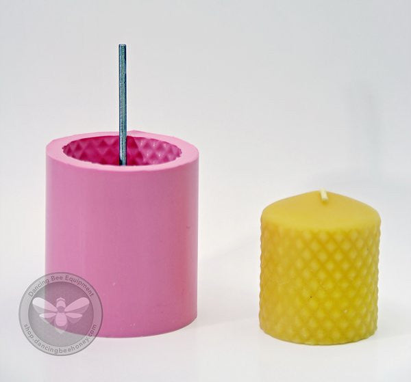 Busy Bee | Diamond Pillar Candle Mould | 2.75" x 3"