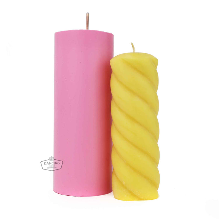 Busy Bee | Spiral Twist Candle Mould | 2.2 " x 7"