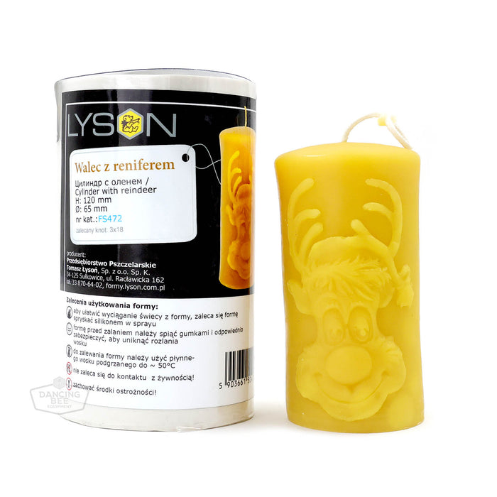 Lyson | Cylinder with Reindeer Candle Mould | FS472