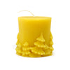 The Candle Works | Pillar with Trees | Pure Beeswax Candle